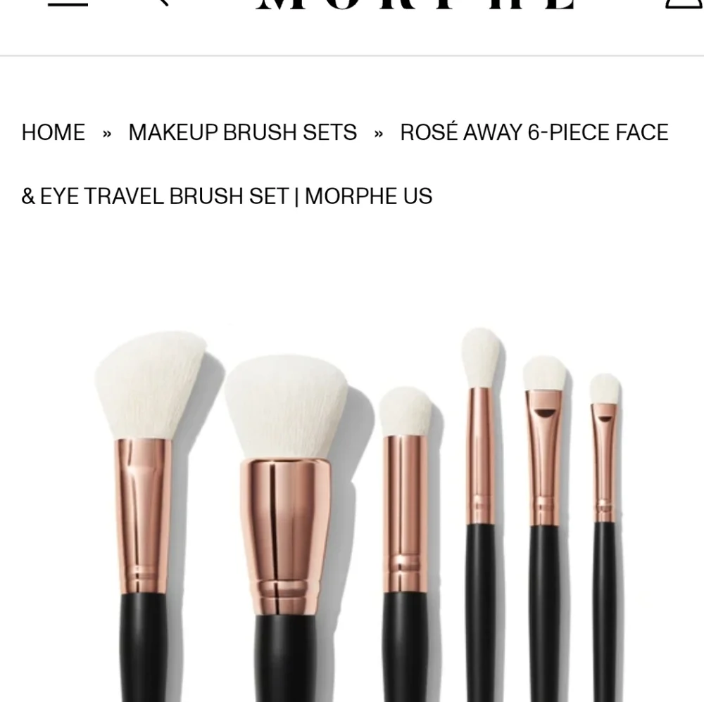 Morphe Rose Travel brush set NEW‎